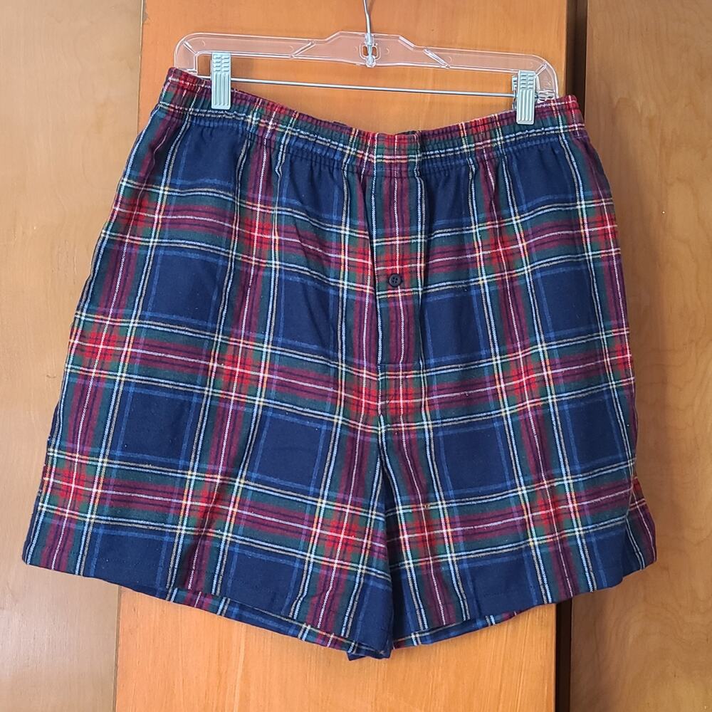 Mens LL Bean Scotch Plaid Flannel Pajama Bottoms Large NWT